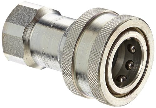 Dixon Valve 4HF4 Steel ISO-B Interchange Hydraulic Fitting Coupler 12 Coupling x 12 - 14 NPTF Female Thread