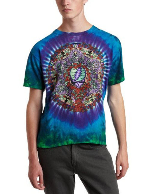 Liquid Blue Mens Grateful Dead Celtic Mandala Tie Dye T-Shirt Multi Medium