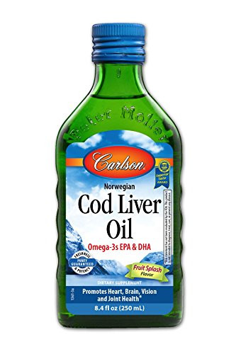 Carlson - Cod Liver Oil Omega-3s EPA   DHA Heart Brain Vision   Joint Health Norwegian Fruit Splash 250 ml