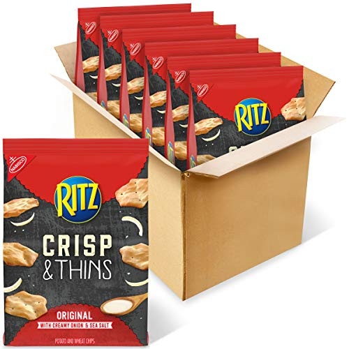 RITZ Crisp and Thins Original with Creamy Onion and Sea Salt 6 - 7_1 oz Bags