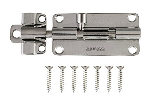 AjustLock 4 Inch Stainless Steel Barrel Bolt Lock
