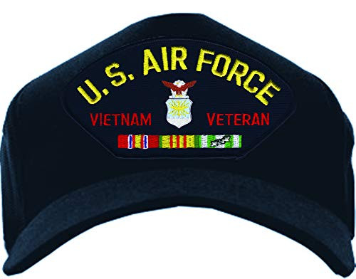 EAGLE CREST US Air Force Vietnam Veteran Cap with Logo and Ribbons Made in USA EAGLE CREST US Air Force Vietnam Veteran Cap with Logo and Ribbons Made in USA