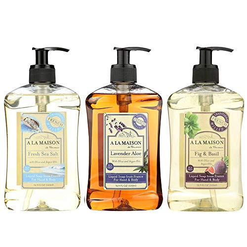 A La Maison de Provence Liquid Soap Fig Basil Lavender Aloe Fresh Sea Salt 16_9 Fl Ounces each A La Maison de Provence Liquid Soap Fig Basil Lavender Aloe Fresh Sea Salt 16_9 Fl Ounces each