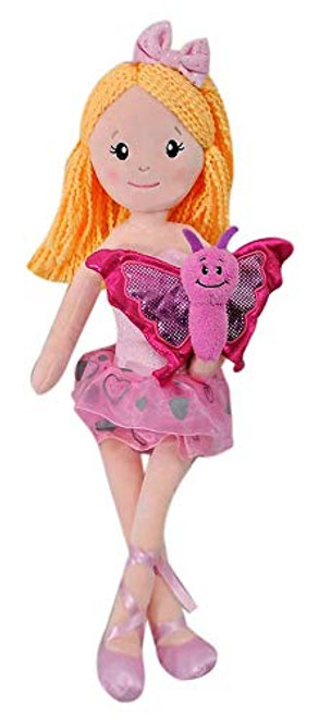 The Petting Zoo Ballerina Doll with Small Butterfly Stuffed Animal- Great Gifts for Girls Blonde Hair-17 Inches The Petting Zoo Ballerina Doll with Small Butterfly Stuffed Animal- Great Gifts for Girls Blonde Hair-17 Inches