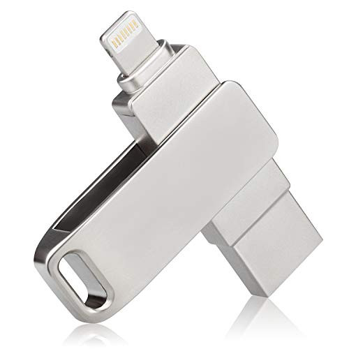iOS Flash Drive for iPhone USB Memory Stick 128GB iPad Thumb Drive 3_0 USB Drive Photo Stick External Storage Pen Drive for iPhone iPad and PC