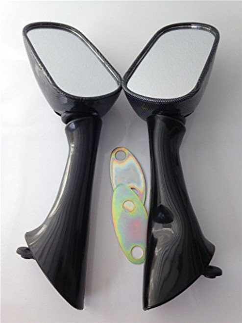 HTTMT MT076-CN1 Carbon Racing Mirrors Compatible with 1991-1998 Honda CBR 600 F2 F31993-1997 Honda CBR900RR 1993-1996 Honda CBR1000F 1990-1997 Honda VFR750F 1998-1999 VFR800F