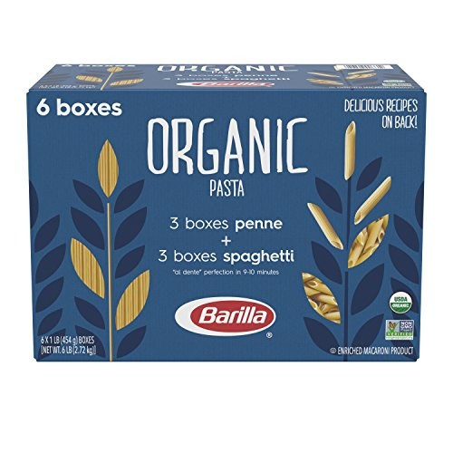 Barilla Organic Pasta Spaghetti and Penne 16 Ounce Pack of 6 Barilla Organic Pasta Spaghetti and Penne 16 Ounce Pack of 6