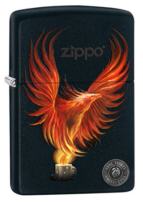 Zippo Lighter Anne Stokes Firebird - Black Matte 77067