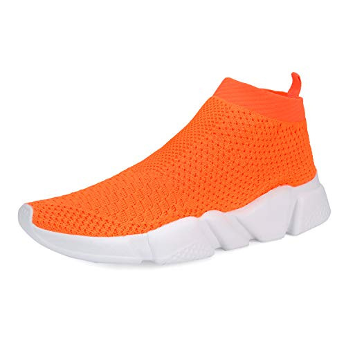 WXQ Mens Running Lightweight Breathable Casual Sports Shoes Fashion Sneakers Walking Shoes Orange 41