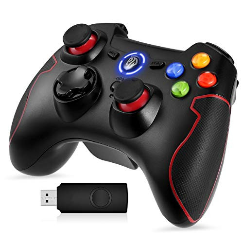 Wireless Gaming Controller Joystick Gamepad with Dual Vibration and Turbo PC Controller for PCPS3AndroidTV Box