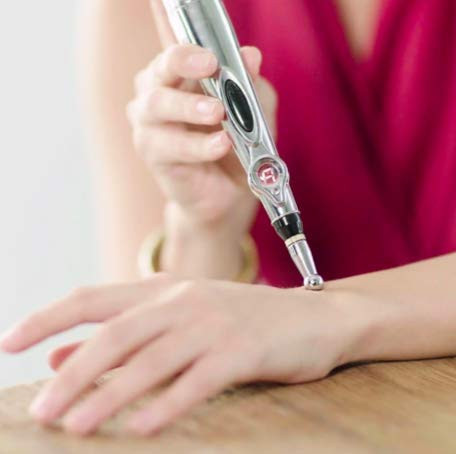 Electric Therapy Acupuncture Pen with 3 Massage Head Function - Portable Acupuncture Pain Relief Therapy Pen - Meridian Energy Pulse Massage Pen Relief Pain Therapy