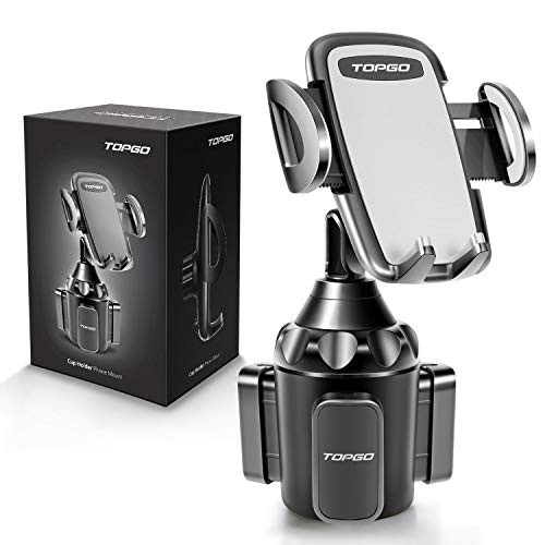 Car-Cup-Holder-Phone-Mount Adjustable Pole Automobile Cup Holder Smart Phone Cradle Car Mount for iPhone 11 ProXRXS MaxX87 Plus6sSamsung S10 Note 9S8 PlusS7 EdgeGrey 11 inch