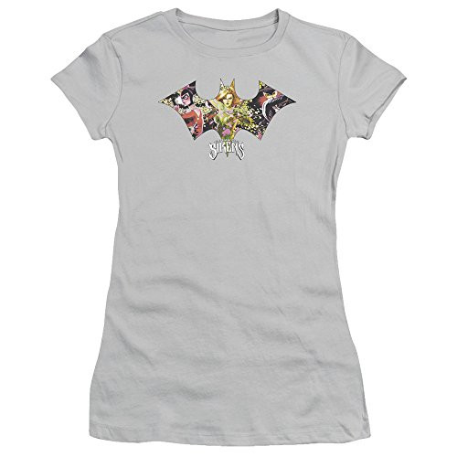 Batman DC Comic Siren Bat Catwoman Poison Ivy Harley Quinn Juniors Sheer T-Shirt