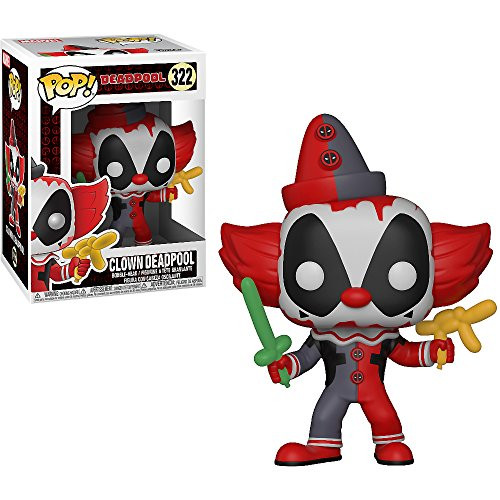 Clown Deadpool Fun?ko P?o?p? Marvel Vinyl Figure Bundle with 1 Compatible ToysDiva Graphic Protector 322  31120 - B