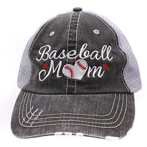 Sun Nowa Baseball Momlife Mom Love Heart Women Embroidered Trucker Style Cap Hat Grey