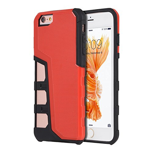 Dream Wireless Cell Phone Case for Apple iPhone 6/6s Plus - Retail Packaging - Black/Red