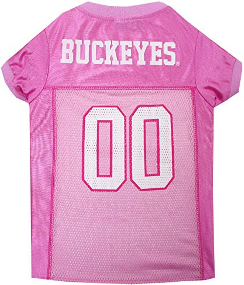 Pets First Collegiate Ohio State Buckeyes Dog Jersey Medium Pink Pets First Collegiate Ohio State Buckeyes Dog Jersey Medium Pink
