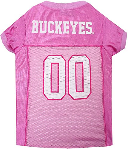 NCAA Ohio State Buckeyes Dog Pink Jersey Small_ - Pet Pink Outfit