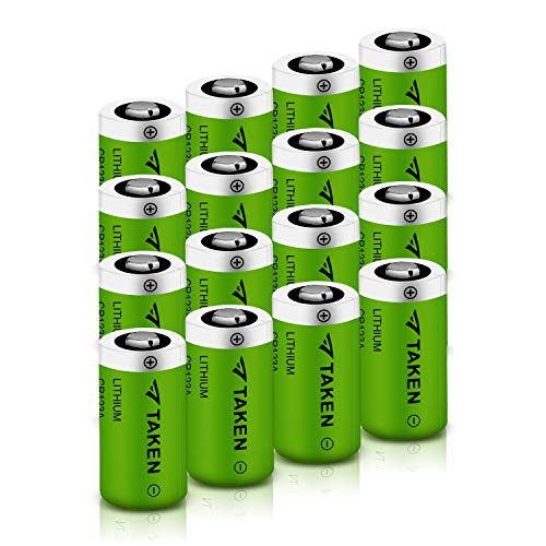 CR123A Lithium Batteries Taken 1600mAh CR123A 3V Lithium Battery for Flashlight Torch Microphones 16 Pack