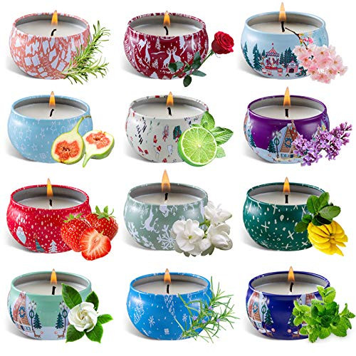 Scented Candles Gift Set of 100 Soy Candles - Natural Organic Soy Wax Citronella Candles for Aromatherapy Stress Relief Relaxation Home Decor Portable Travel Tin Candles Women Gifts Scented Candles Gift Set of 100 Soy Candles - Natural Organic Soy Wax Citronella Candles for Aromatherapy Stress Relief Relaxation Home Decor Portable Travel Tin Candles Women Gifts