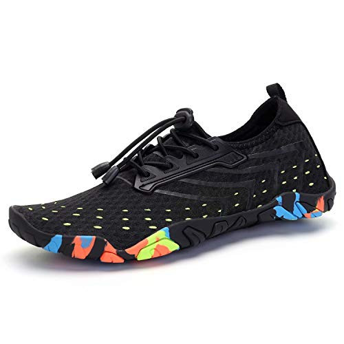 Mens Womens Water Shoes for Summer Quick Drying Aqua Socks Water Sports Shoes Mesh Slip on Beach Barefoot Swimming Pool Shoes Sneakers