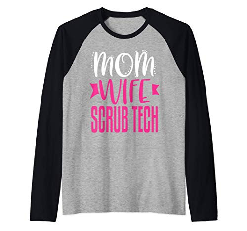 Scrub Tech Mom Wife Surg Surgical Surgery Technologist Gift Raglan Baseball Tee