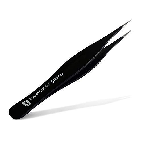 Tweezers for Ingrown Hair by Tweezer Guru - Best Stainless Steel Professional Pointed Blackhead Remover Precision Eyebrow, Splinter & Tick Removal Tweezer Tweezers for Ingrown Hair by Tweezer Guru - Best Stainless Steel Professional Pointed Blackhead Remover Precision Eyebrow, Splinter & Tick Removal Tweezer