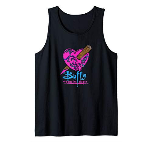 Buffy the Vampire Slayer Pink Heart with Stake Tank Top