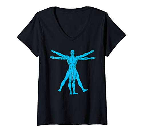Womens Watchmen Vitruvian Dr_ Manhattan V-Neck T-Shirt