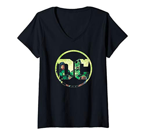 Womens Green Lantern DC Comics Logo V-Neck T-Shirt