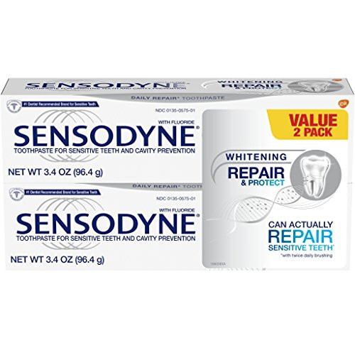 Sensodyne Repair & Protect Whitening Sensitivity Toothpaste for Sensitive Teeth, 3.4 ounces (Pack of 2) Sensodyne Repair & Protect Whitening Sensitivity Toothpaste for Sensitive Teeth, 3.4 ounces (Pack of 2)
