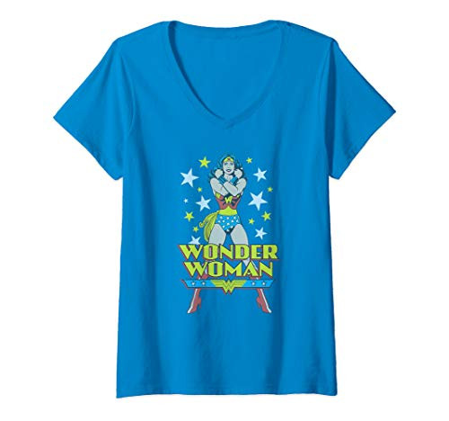 Womens Wonder Woman A Wonder V-Neck T-Shirt