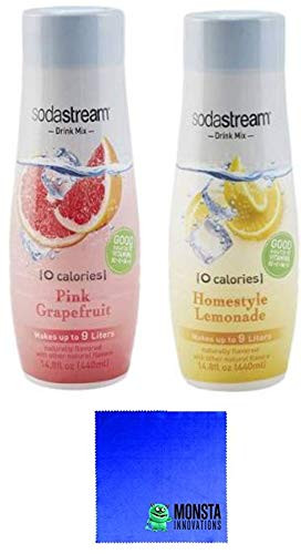 SodaStream 14_8 fl HomeStyle Lemonade and Pink Grapefruit Zero Calorie - Twin Pack
