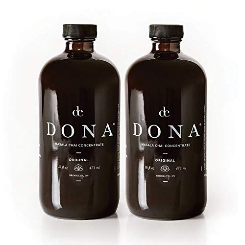 Dona Masala Chai Concentrate 16oz Bottle Two Pack Liquid Chai Tea Concentrate