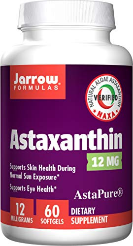 Jarrow Formulas Astaxanthin for Skin Eye and Immune health 12 mg Softgels 60 count
