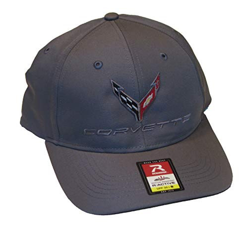 Gregs Automotive Compatible Corvette C8 Hat Cap in Gray - Bundle with Driving Style Decal