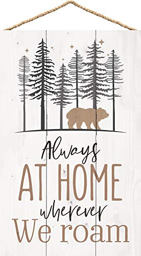P_ Graham Dunn Always at Home Natural Brown 17 x 10_5 Pine Wood and Jute Pallet String Sign