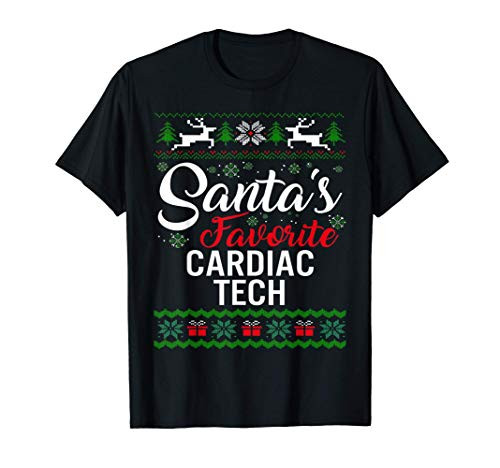 Santas Favorite Cardiac Tech Christmas Ugly Family T-Shirt