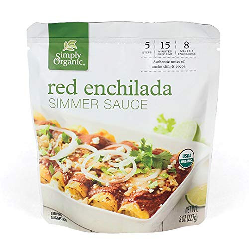 Simply Organic Red Enchilada Simmer Sauce Certified Organic 8 oz Pack of 6 Simply Organic Red Enchilada Simmer Sauce Certified Organic 8 oz Pack of 6