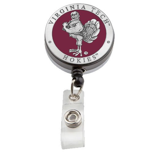 Large Pewter Badge Reel - Virginia Tech Hokies