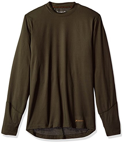 Terramar Mens Thermolator Climasense 4-Way Stretch Brushed Crew Neck Top Dark Loden Medium 38-40