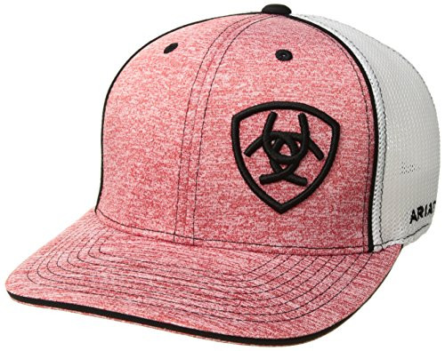 ARIAT Mens Heather Mesh 110 Back Hat Red One Size