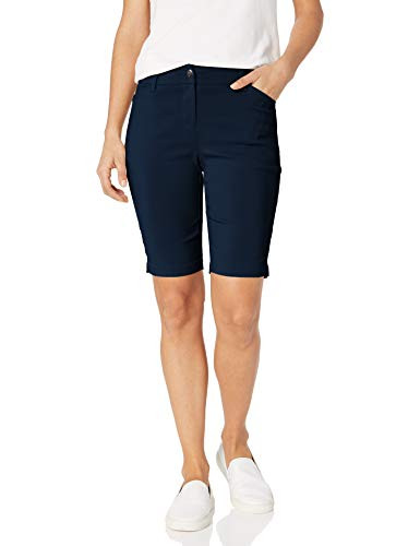 Ruby Rd_ Womens Petite Fly Front Solar Millennium Tech Short Navy 12P