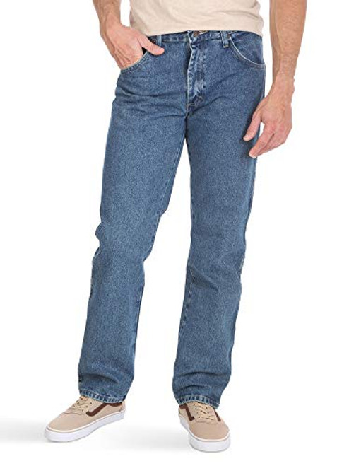 Wrangler Authentics Mens Classic 5-Pocket Regular Fit Cotton Jean Stonewash Dark 38W x 34L