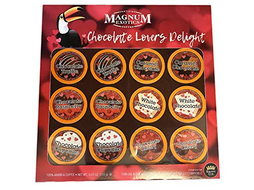 Magnum Exotics Chocolate Lover 12 Count Single Serve K-Cup Chocolate Flavored Coffee Pods Made Of Finest Arabica Coffee Beans Enjoy The Worlds Best Gourmet Coffee Choose Your Flavor Chocolate Magnum Exotics Chocolate Lover 12 Count Single Serve K-Cup Chocolate Flavored Coffee Pods Made Of Finest Arabica Coffee Beans Enjoy The Worlds Best Gourmet Coffee Choose Your Flavor Chocolate