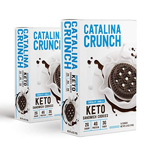 Catalina Crunch Keto Sandwich Cookies Keto Cookies Keto Snacks Low Carb Snacks with Plant Protein and Prebiotic Fiber