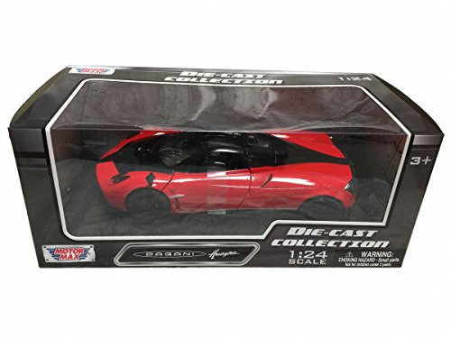 Motormax Pagani Huayra Red with Black Wheels 124 Diecast Model Car