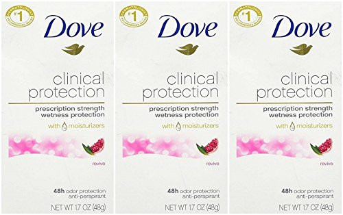 Dove Clinical Protection Antiperspirant Deodorant Revive 1_7 Ounce Stick Pack of 3