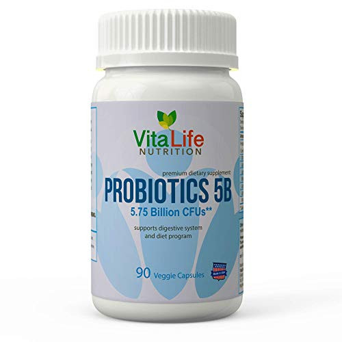 Probiotics Supplement - 90 Caps - with Lactobacillus Acidophilus   More - Best Probiotic for Women   Men - Help Constipation Relief   Immune System Support - Support Intestinal Health