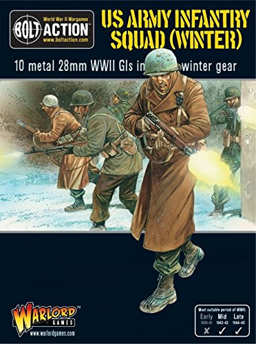 Warlord Games - Us Army Infantry Squad In Winter Clothing - 28mm Bolt Action